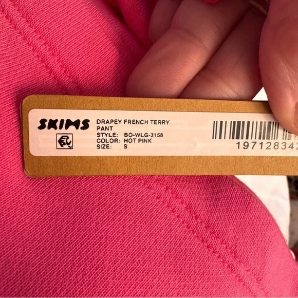 NWT! Skims Drapey French Terry Pant wide leg! Size sm - Picture 7 of 7